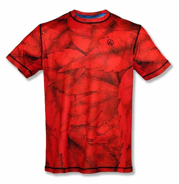 INKnBURN Men's Red Leaf Tech Shirt