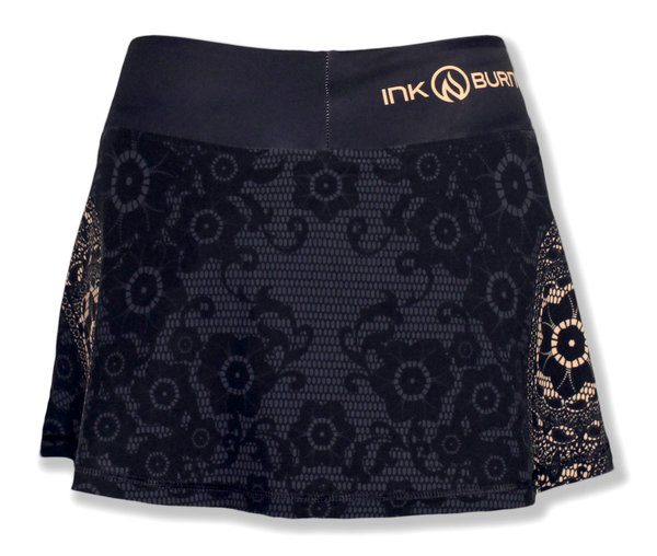 INKnBURN Women's Black Lace Sports Skirt