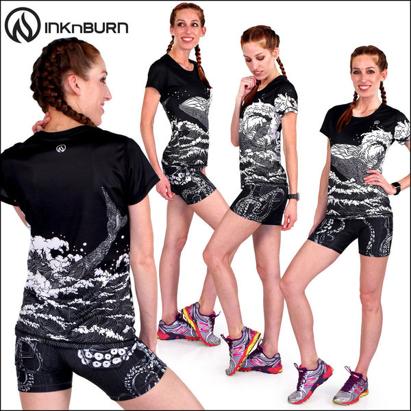 INKnBURN Women's Whale Tech Shirt