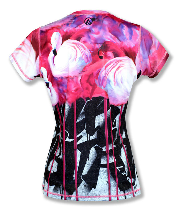 INKnBURN Women's Urban Flamingo Tech Shirt