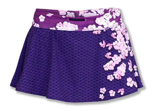 INKnBURN Women's Sakura Flare Skirt with 4" Shorts