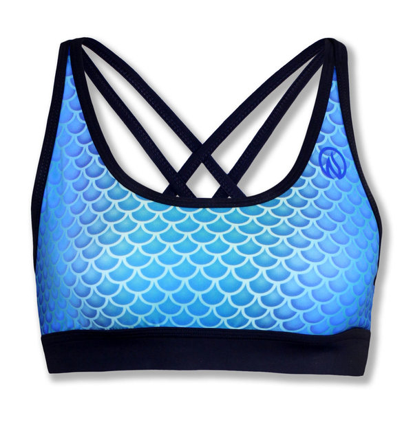 INKnBURN Women's Mermaid Azul Sports Bra