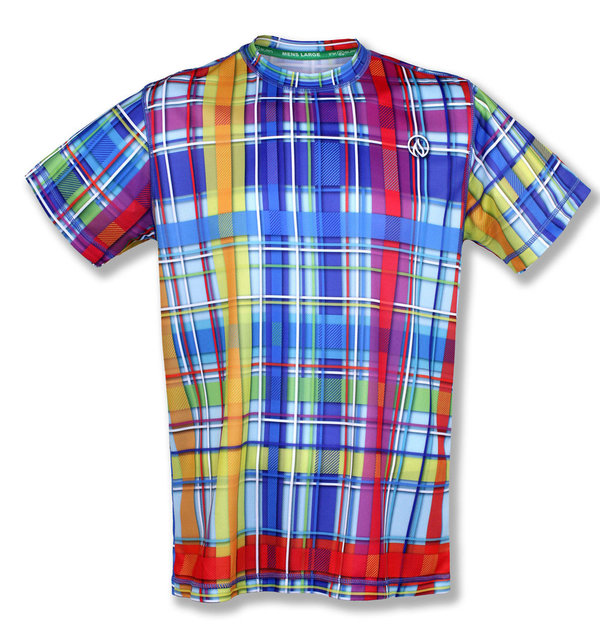 INKnBURN Men's Rainbow Plaid Tech Shirt