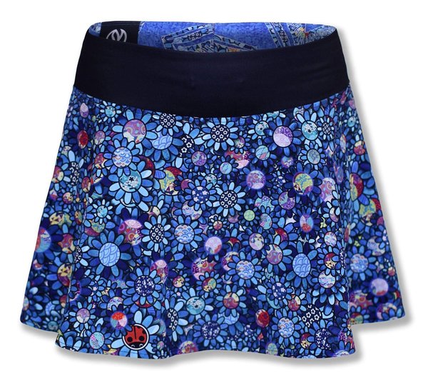 INKnBURN Women's Ladybug Flare Skirt with 4" Shorts