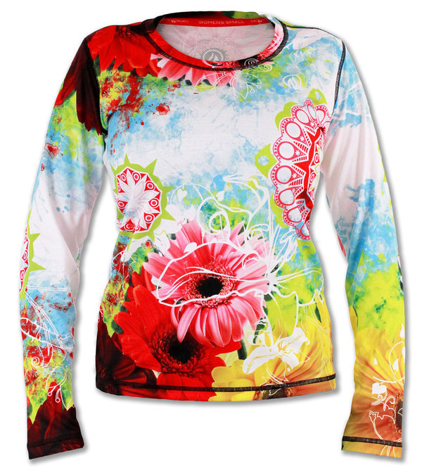 INKnBURN Women's Wildflower Long Sleeve Tech Shirt