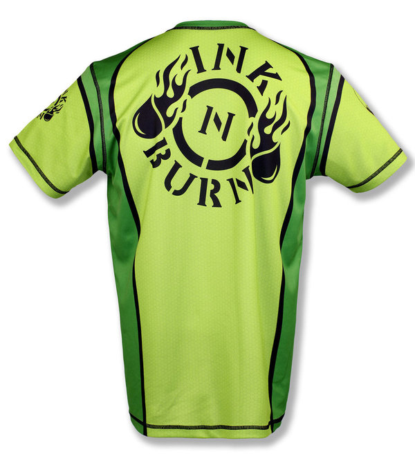 INKnBURN Men's Green Run or Die Tech Shirt