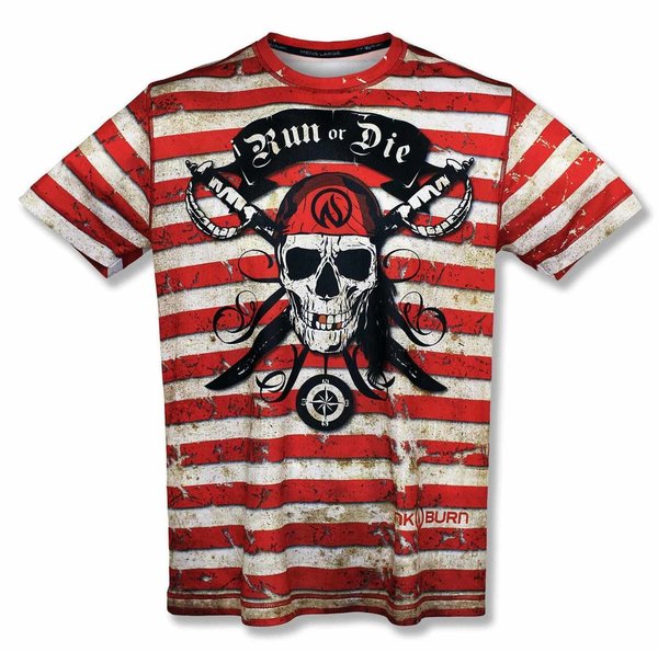 INKnBURN Men's Pirate Run or Die Tech Shirt