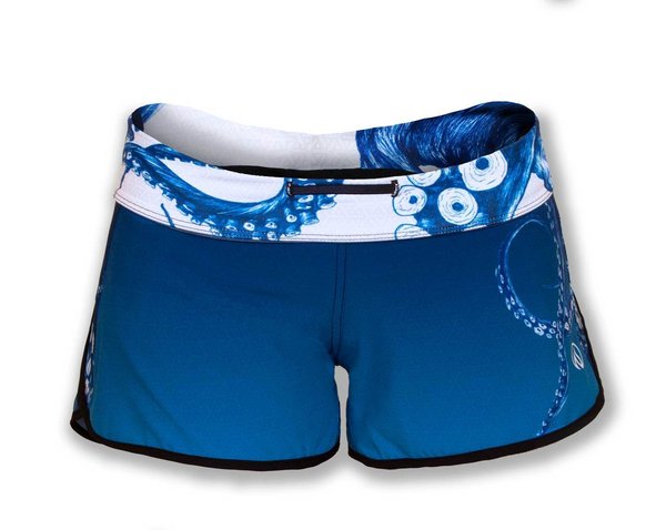 INKnBURN Women's Blue Octo Shorts