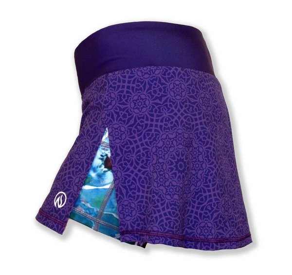 INKnBURN Women's Violet Mandala Sports Skirt