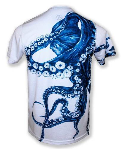 INKnBURN Men's Blue Octo Tech Shirt