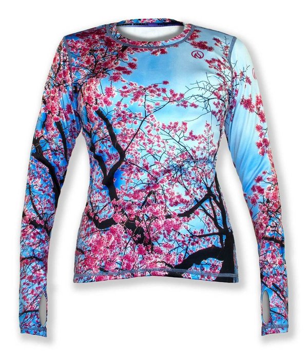 INKnBURN Women's Cherry Blossom Pullover with Thumbholes