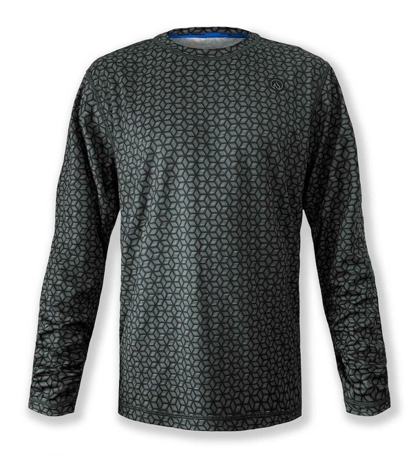 INKnBURN Men's Woven Carbon Fiber Long Sleeve Tech Shirt