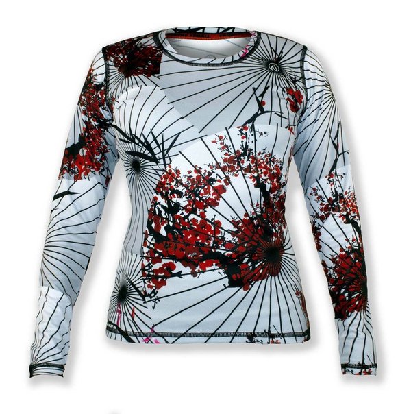 INKnBURN Women's Plum Blossom Long Sleeve Tech Shirt