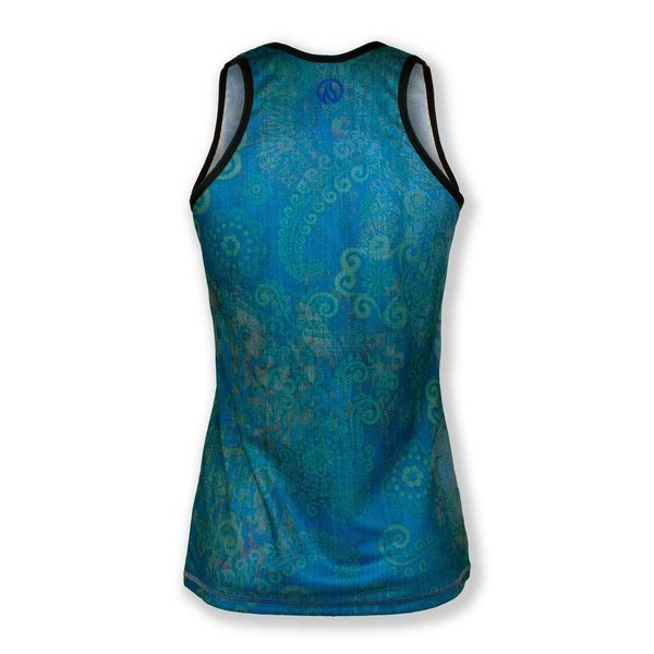 INKnBURN Women's Turquoise Paisley Singlet