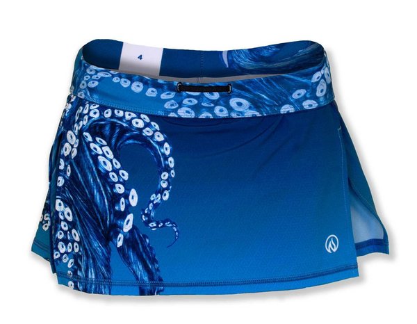 INKnBURN Women's Blue Octo Sports Skirt