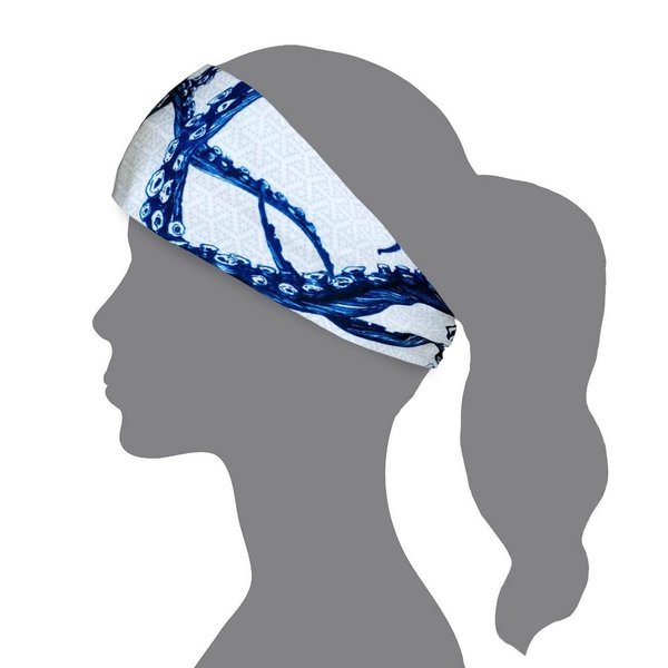 INKnBURN Women's Blue Octo No-Slip Headband