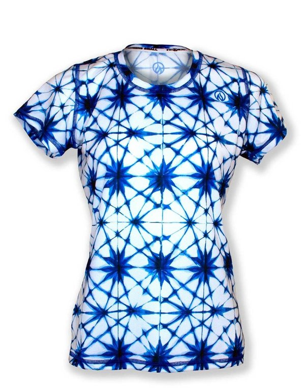 INKnBURN Women's Shibori Star Tech Shirt