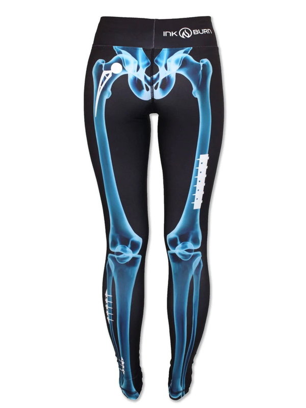 INKnBURN Women's Blue X-Ray Tights