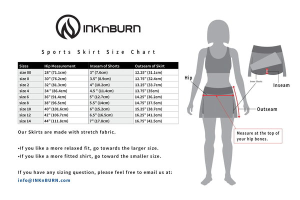 INKnBURN Women's Iris Sports Skirt