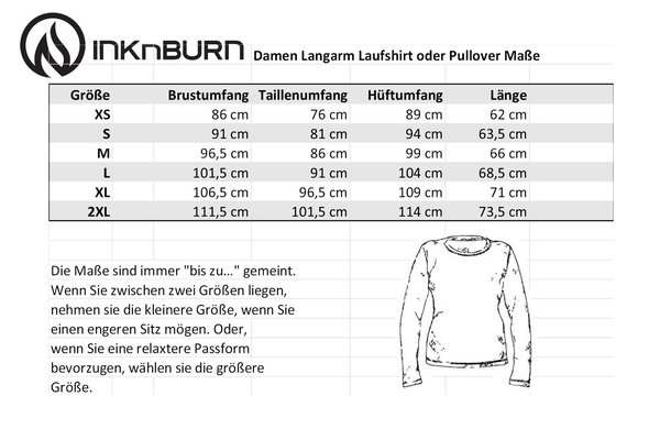 INKnBURN Women's Benzaiten Long Sleeve Tech Shirt