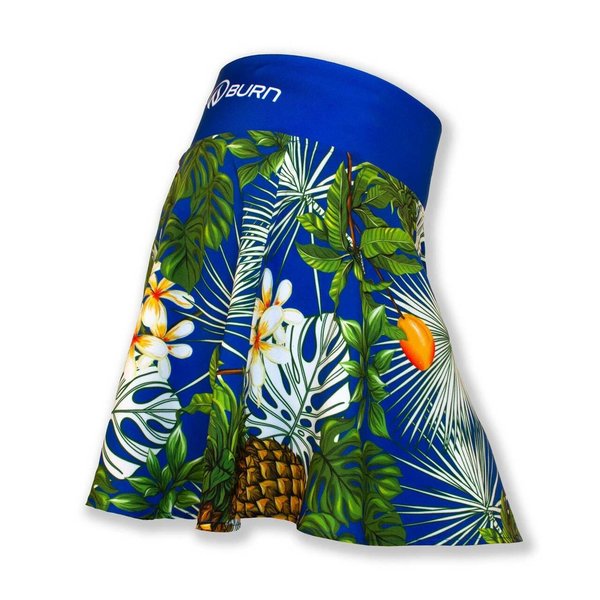 INKnBURN Women's Pineapple Flare Skirt with 5" Shorts